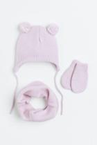 H & M - 3-piece Knitted Set - Purple