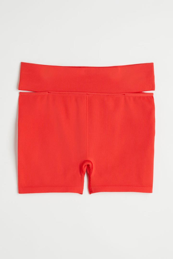 H & M - Seamless Hot Pants - Red