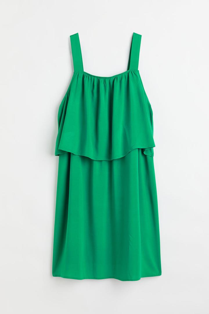 H & M - Mama Viscose Nursing Dress - Green