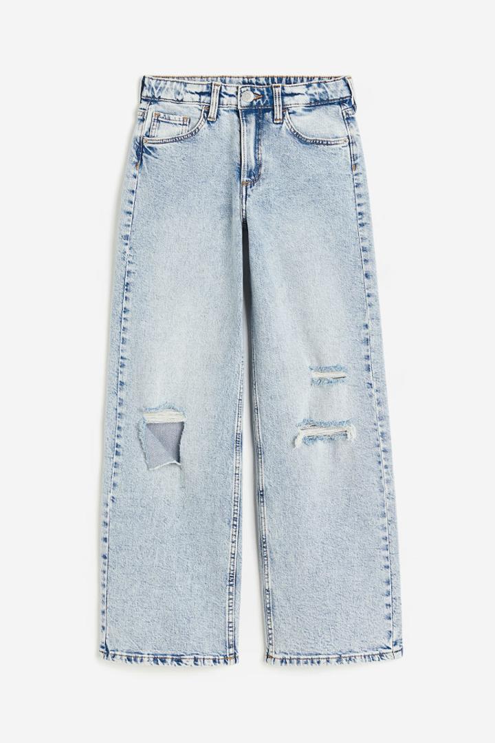 H & M - Wide Leg Low Jeans - Blue