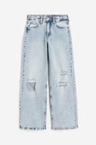 H & M - Wide Leg Low Jeans - Blue