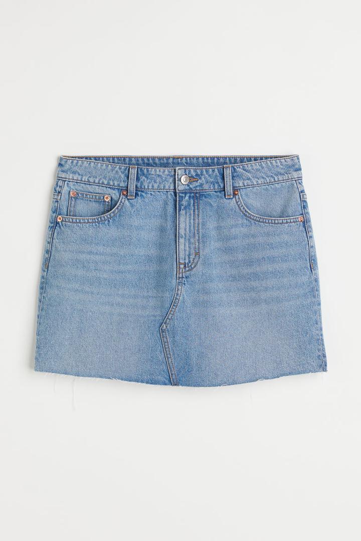 H & M - 90s Denim Skirt - Blue