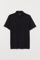 H & M - Slim Fit Polo Shirt - Black