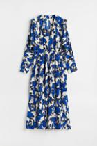 H & M - Oversized Patterned Dress - Blue