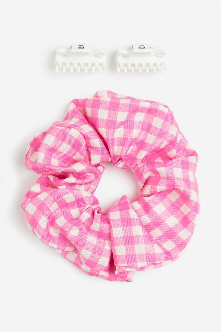 H & M - 3-piece Hair Set - Pink