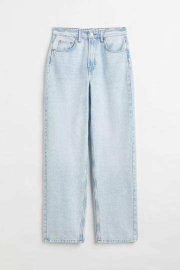 H & M - H & M+ 90's Straight High Jeans - Blue