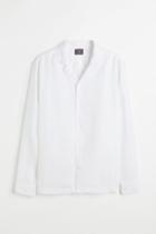 H & M - Regular Fit Linen Shirt - White