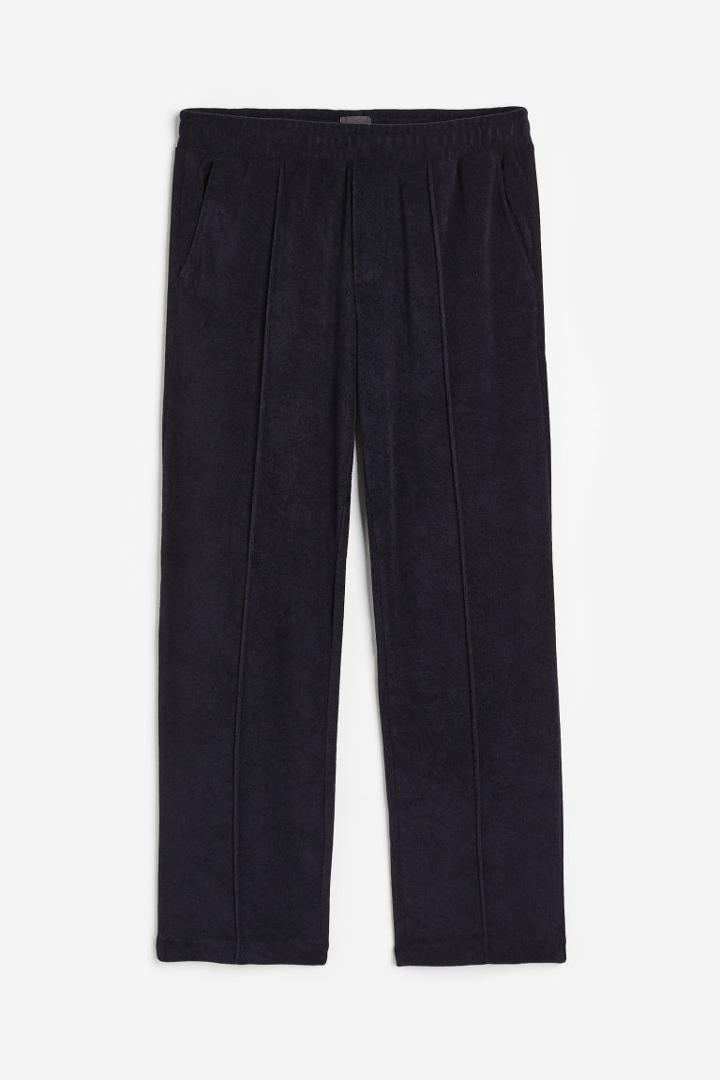 H & M - Regular Fit Terry Joggers - Blue