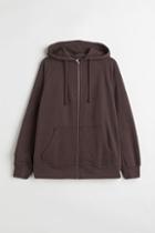 H & M - H & M+ Oversized Hooded Jacket - Brown