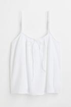 H & M - Bow-detail Camisole Top - White