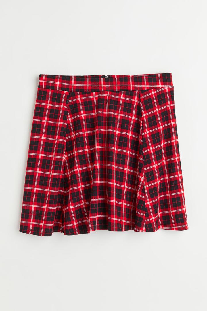 H & M - H & M+ Jersey Circle Skirt - Red