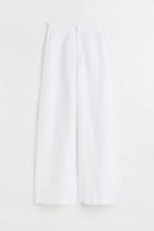 H & M - Dressy Linen-blend Pants - White
