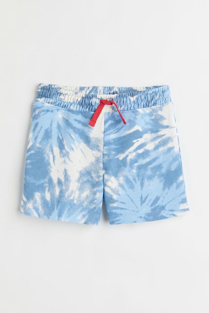 H & M - Tie-dye-patterned Sweatshorts - Blue