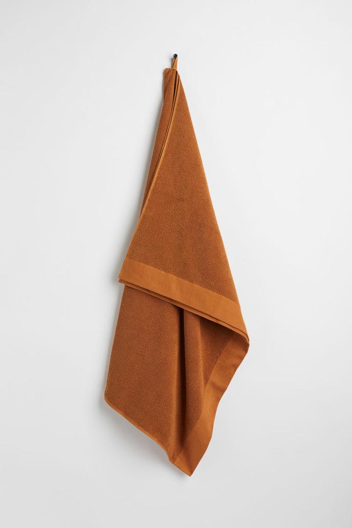 H & M - Cotton Terry Bath Sheet - Yellow