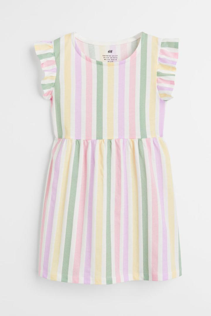 H & M - Cotton Jersey Dress - Pink