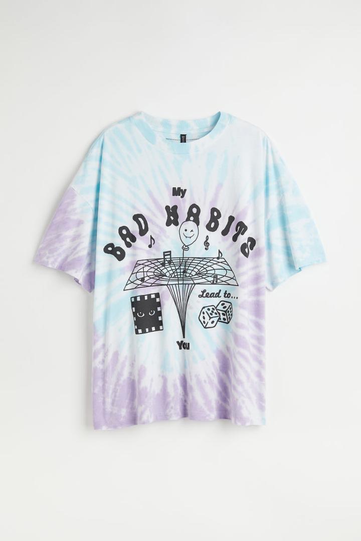 H & M - H & M+ Printed T-shirt - Purple