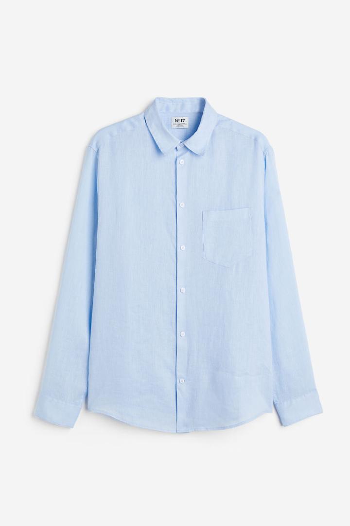 H & M - Essentials No 17: The Linen Shirt - Blue