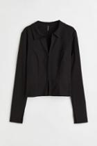 H & M - Mama Long-sleeved Jersey Top - Black