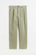 H & M - Regular Fit Corduroy Pants - Green