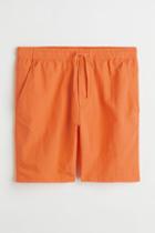 H & M - Relaxed Fit Nylon Shorts - Orange