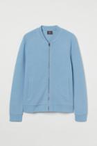 H & M - Cardigan With Zip - Blue