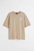 H & M - Relaxed Fit T-shirt - Beige