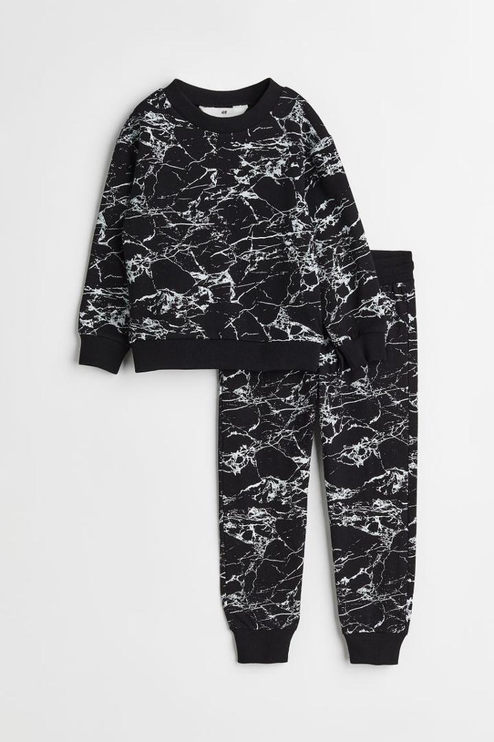 H & M - 2-piece Sweatshirt Set - Black