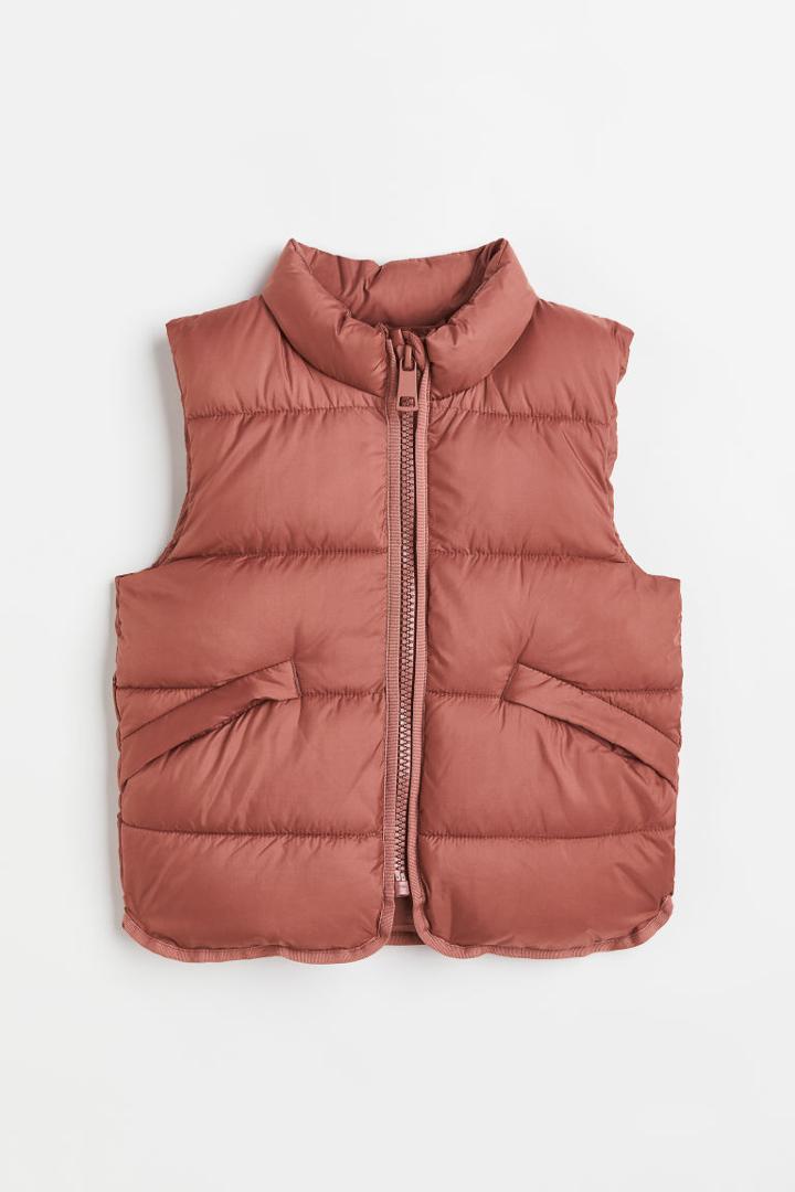 H & M - Water-repellent Puffer Vest - Pink