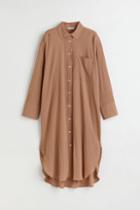 H & M - Oversized Shirt Dress - Beige