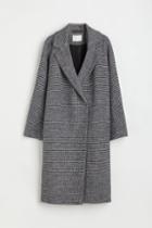 H & M - Double-breasted Coat - White