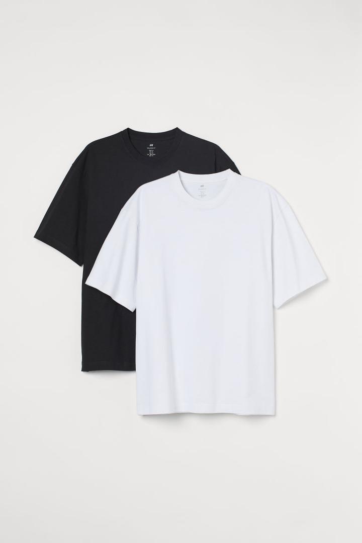 H & M - 2-pack Relaxed Fit T-shirts - White