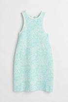 H & M - Fine-knit Dress - Turquoise