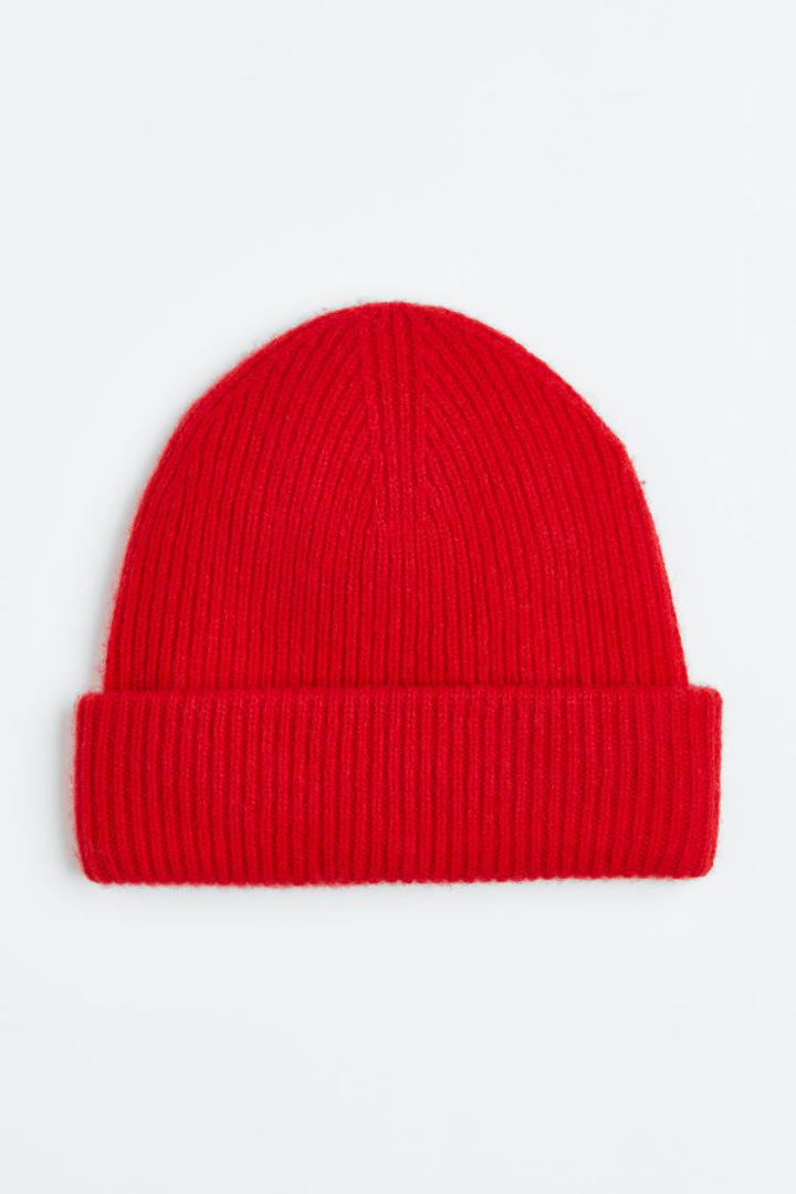H & M - Knit Cashmere Hat - Red