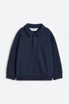 H & M - Collared Sweatshirt - Blue
