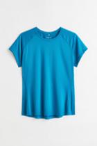 H & M - H & M+ Short-sleeved Sports Top - Turquoise