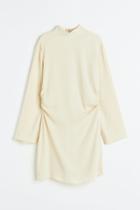 H & M - Gathered Dress - Beige