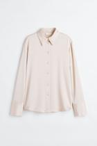 H & M - Fitted Shirt - Beige