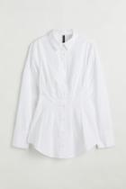 H & M - Tapered-waist Shirt - White