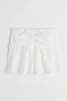 H & M - Gathered Skirt - White
