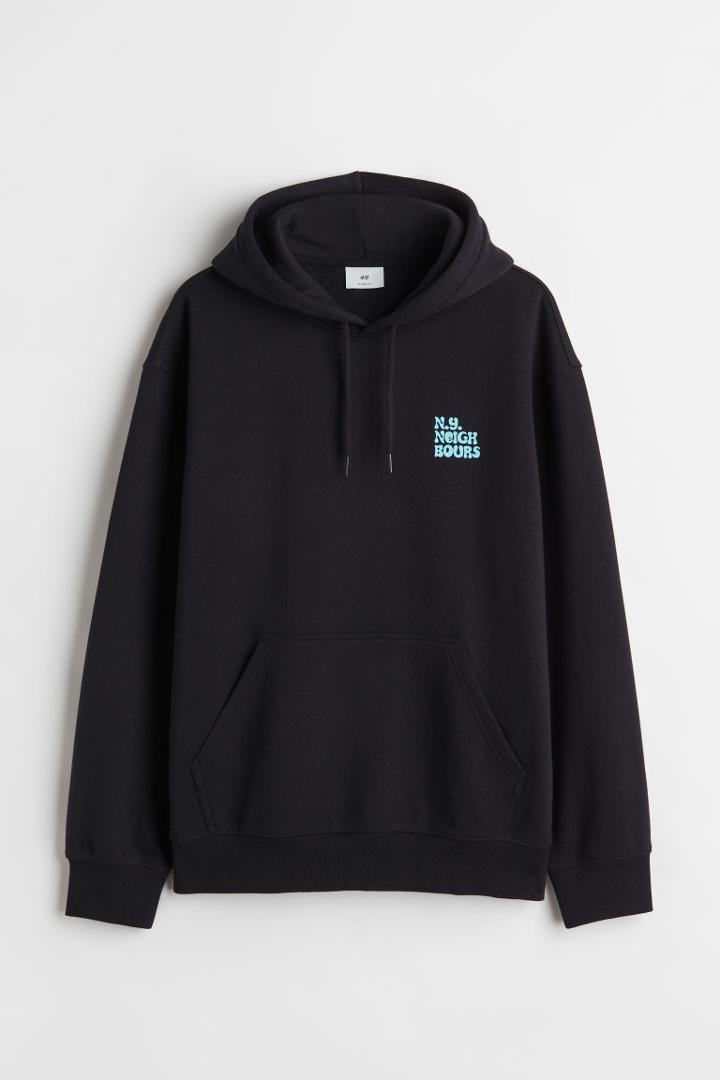 H & M - Relaxed-fit Hoodie - Black
