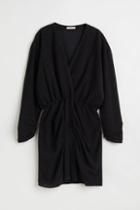 H & M - V-neck Mini Dress - Black