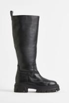 H & M - Knee-high Leather Boots - Black