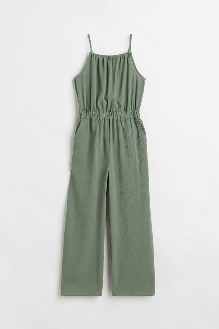 H & M - Crop Jumpsuit - Green