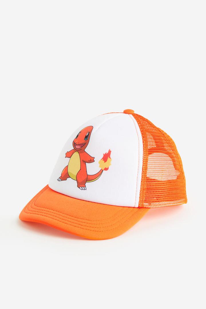 H & M - Printed Cap - Orange