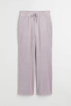 H & M - Velour Pants - Purple