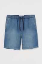 H & M - Regular Denim Jogger Shorts - Blue