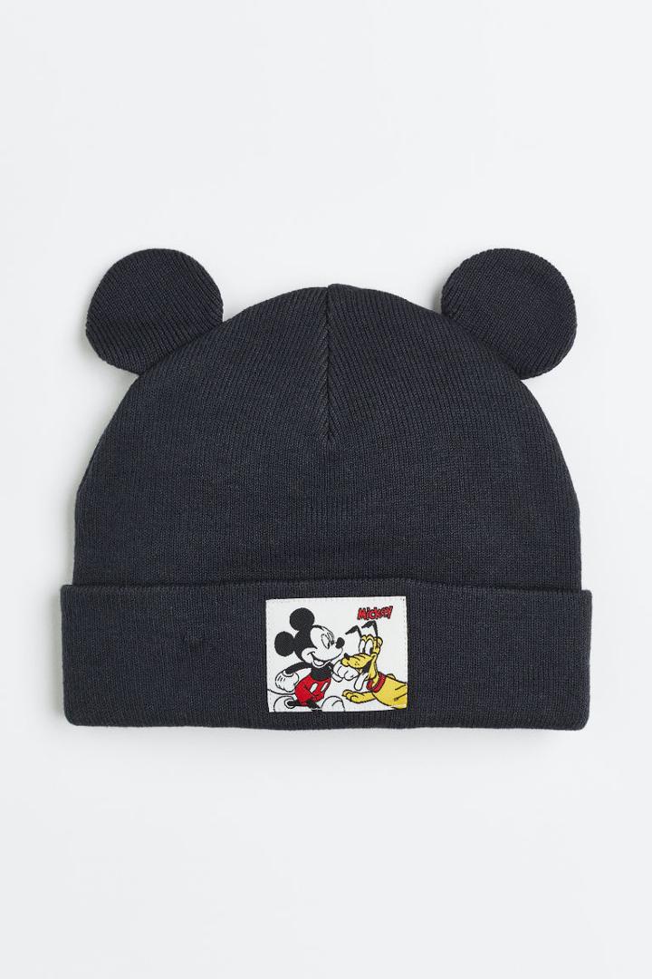 H & M - Motif-detail Hat - Gray