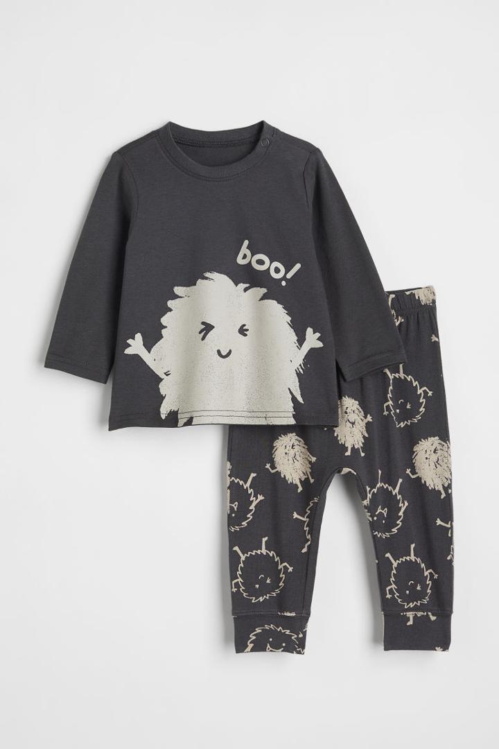 H & M - 2-piece Cotton Set - Gray