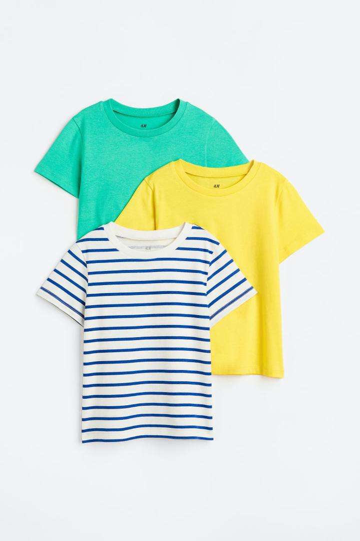 H & M - 3-pack T-shirts - Yellow