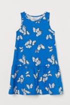 H & M - Patterned Jersey Dress - Blue